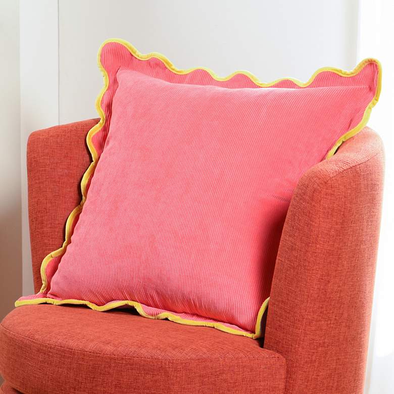 Image 1 Tamara Day Sophie 22" x 22" Pink, Lavender & Yellow Down Fill Pillow
