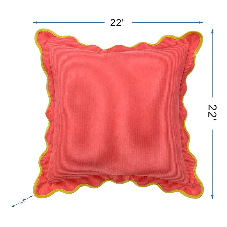 Image 7 Tamara Day Sophie 22" x 22" Pink, Lavender & Yellow Down Fill Pillow more views