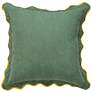 2_Tamara Day Sophie 22" x 22" Sage, Red & Yellow Down Fill Pillow