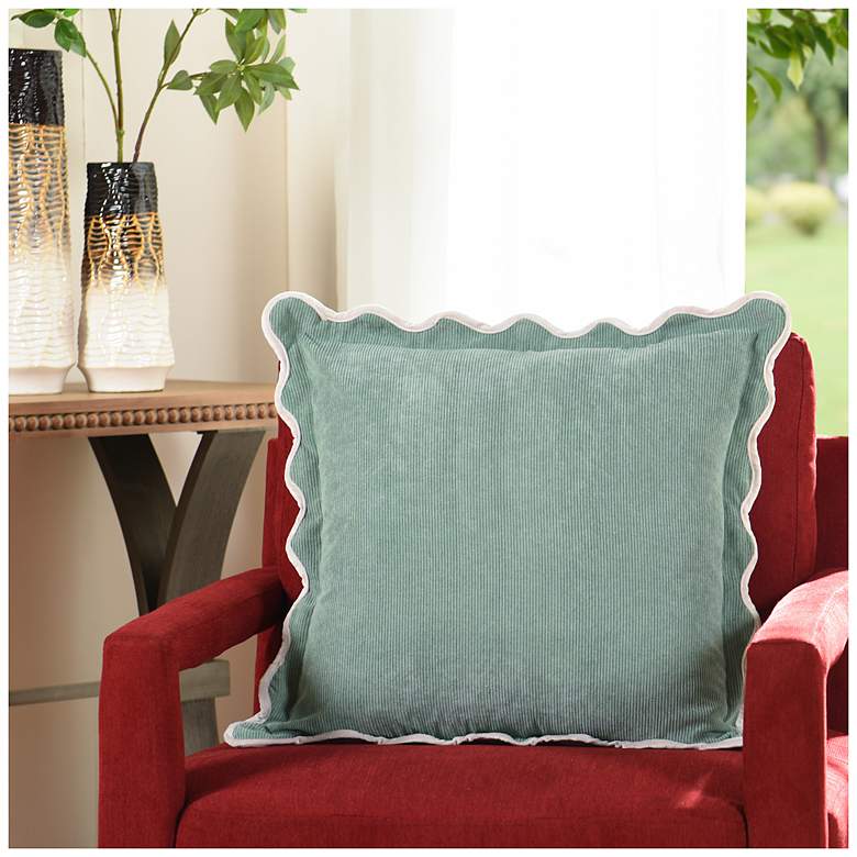 Image 1 Tamara Day Sophie 22" x 22" Seafoam, Lavender & Cream Down Fill Pillow