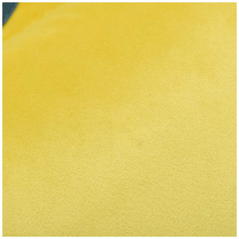 Image 6 Tamara Day Sophie 22" x 22" Yellow & Blue Down Fill Pillow more views