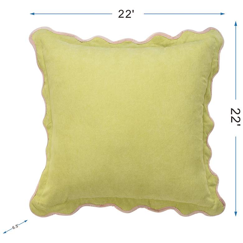 Image 7 Tamara Day Sophie 22" x 22" Yellow, Grey & Light Pink Down Fill Pillow more views