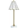 1_Tamara Day Verity 26"H White Marble Table Lamp With Brass & Capiz Shade