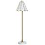 1_Tamara Day Verity 36"H White Marble Table Lamp With Brass & Capiz Shade