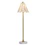 2_Tamara Day Verity 36"H White Marble Table Lamp With Brass & Capiz Shade more views