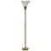 Tamara Day Verity 71"H Brass Torchiere Floor Lamp With Brass & Capiz Shade