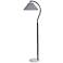 Tamara Day Vivienne 64"H White Marble & Black Floor Lamp With Grey Shade