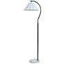 1_Tamara Day Vivienne 64"H White Marble & Black Floor Lamp With White Shade