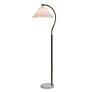 2_Tamara Day Vivienne 64"H White Marble & Black Floor Lamp With White Shade more views