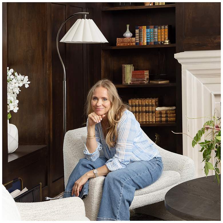 Image 3 Tamara Day Vivienne 64"H White Marble & Black Floor Lamp With White Shade more views