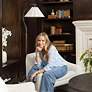 3_Tamara Day Vivienne 64"H White Marble & Black Floor Lamp With White Shade more views