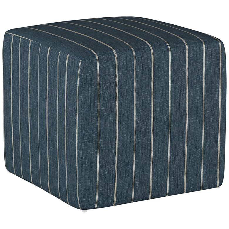 Image 1 Tamarack Fritz Indigo Square Cube Ottoman