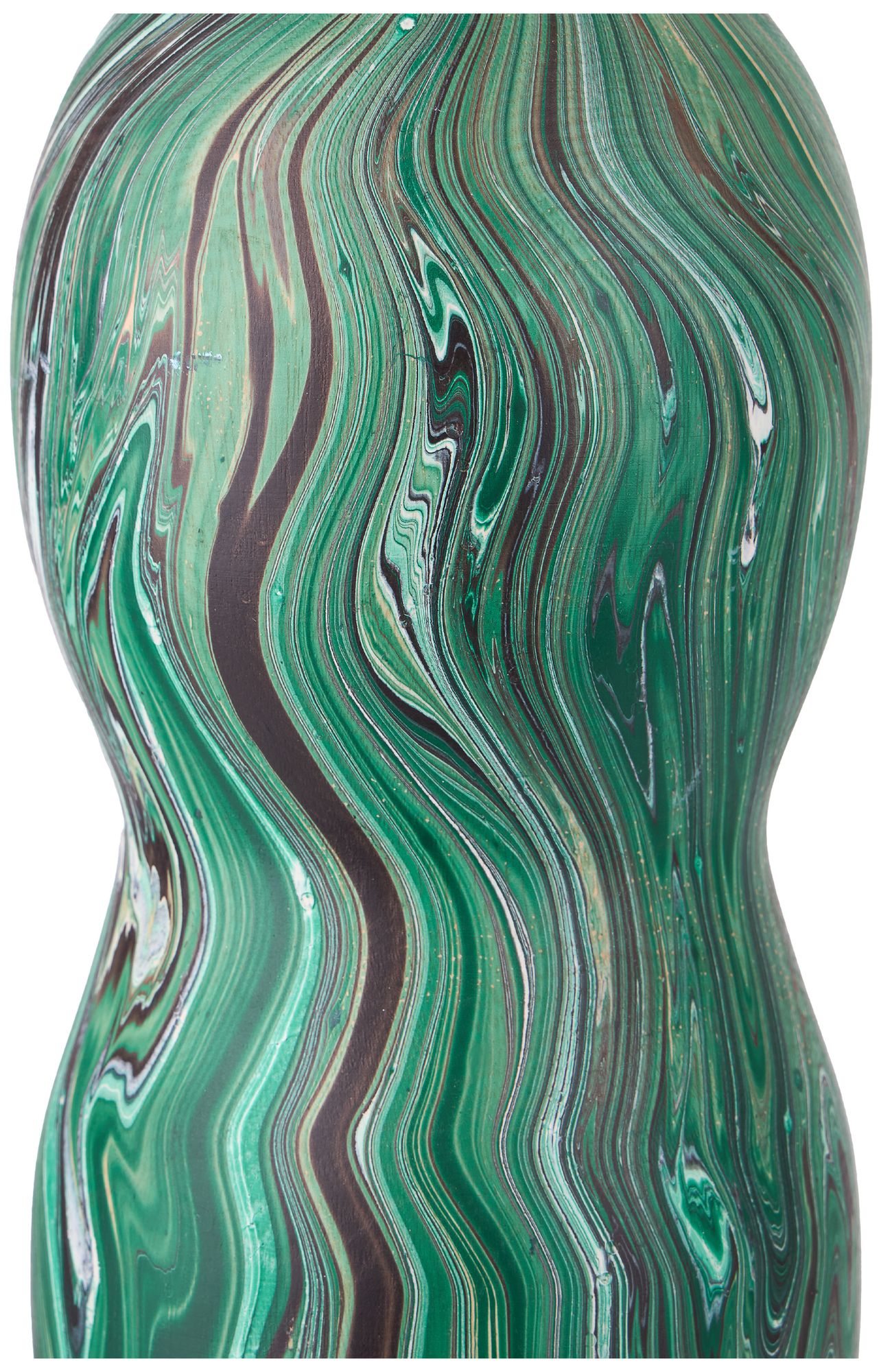 Image 3 Tamarind Marbleized Dark Green Small Vase more views