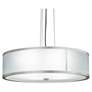 Tambour 24" Wide Satin Pewter and Opal Acrylic Pendant