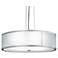 Tambour 24"W Satin Pewter and Opal Acrylic Pendant 0-10V LED