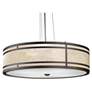 Tambour 30" Wide Empire Bronze and Caramel Onyx LED Pendant
