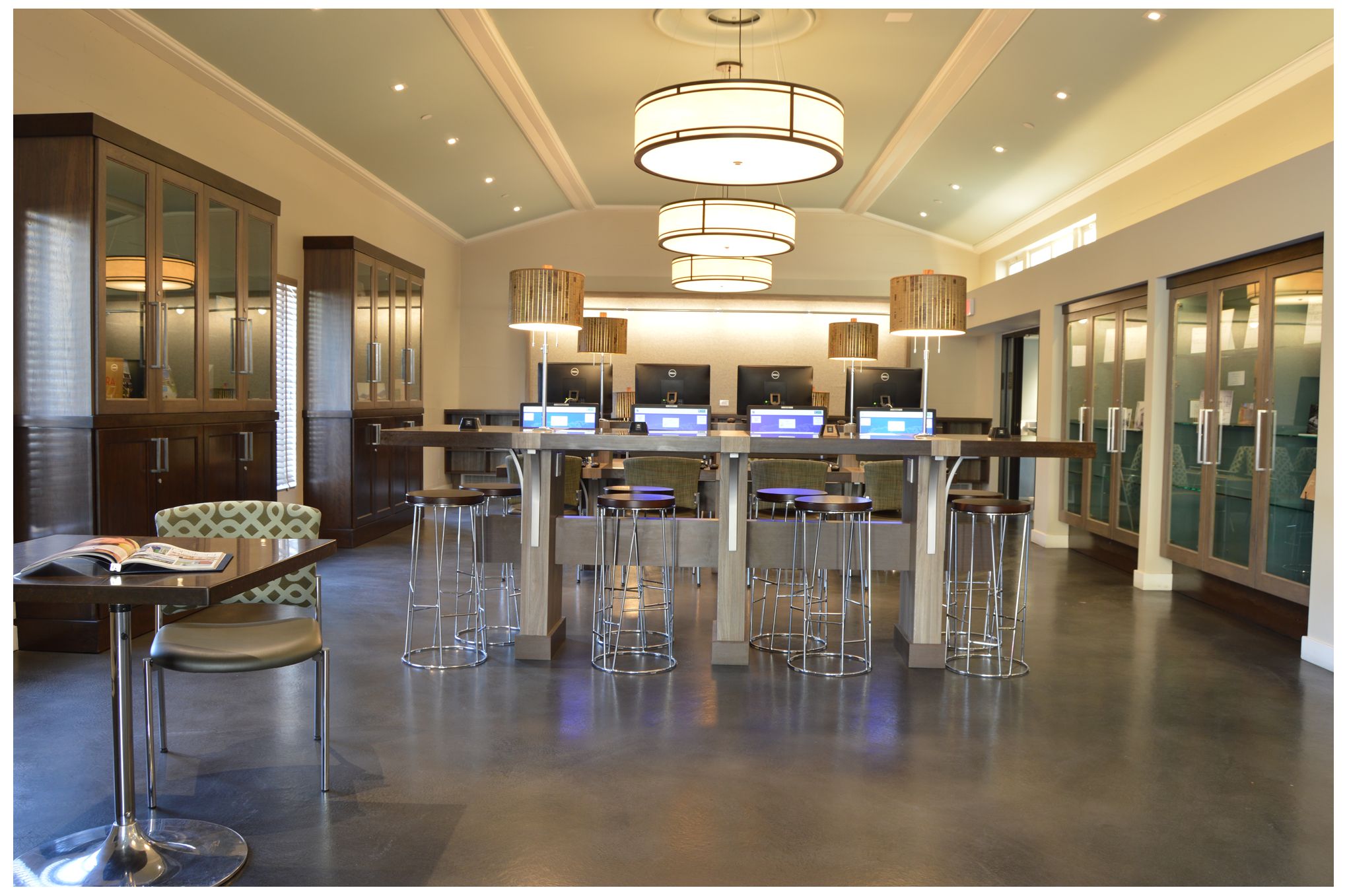 Tambour 30" Wide Empire Bronze|Caramel Onyx Pendant LED Retrofit