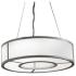 Tambour 30"W Satin Pewter and Opal Acrylic Ring Pendant LED