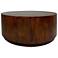 Tamia 42" Round Wooden Coffee Table - Chestnut