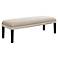 Tammie 57" Wide Tan Upholstered Bench