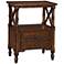 Tamryn 24" Wide Brown Cherry 2-Drawer Accent Table