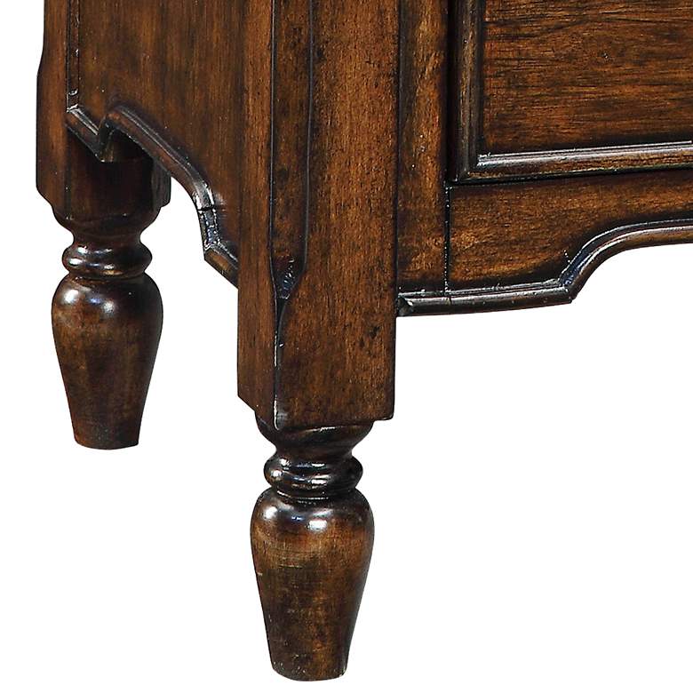 Image 5 Tamryn 24 inch Wide Brown Cherry 2-Drawer Accent Table more views