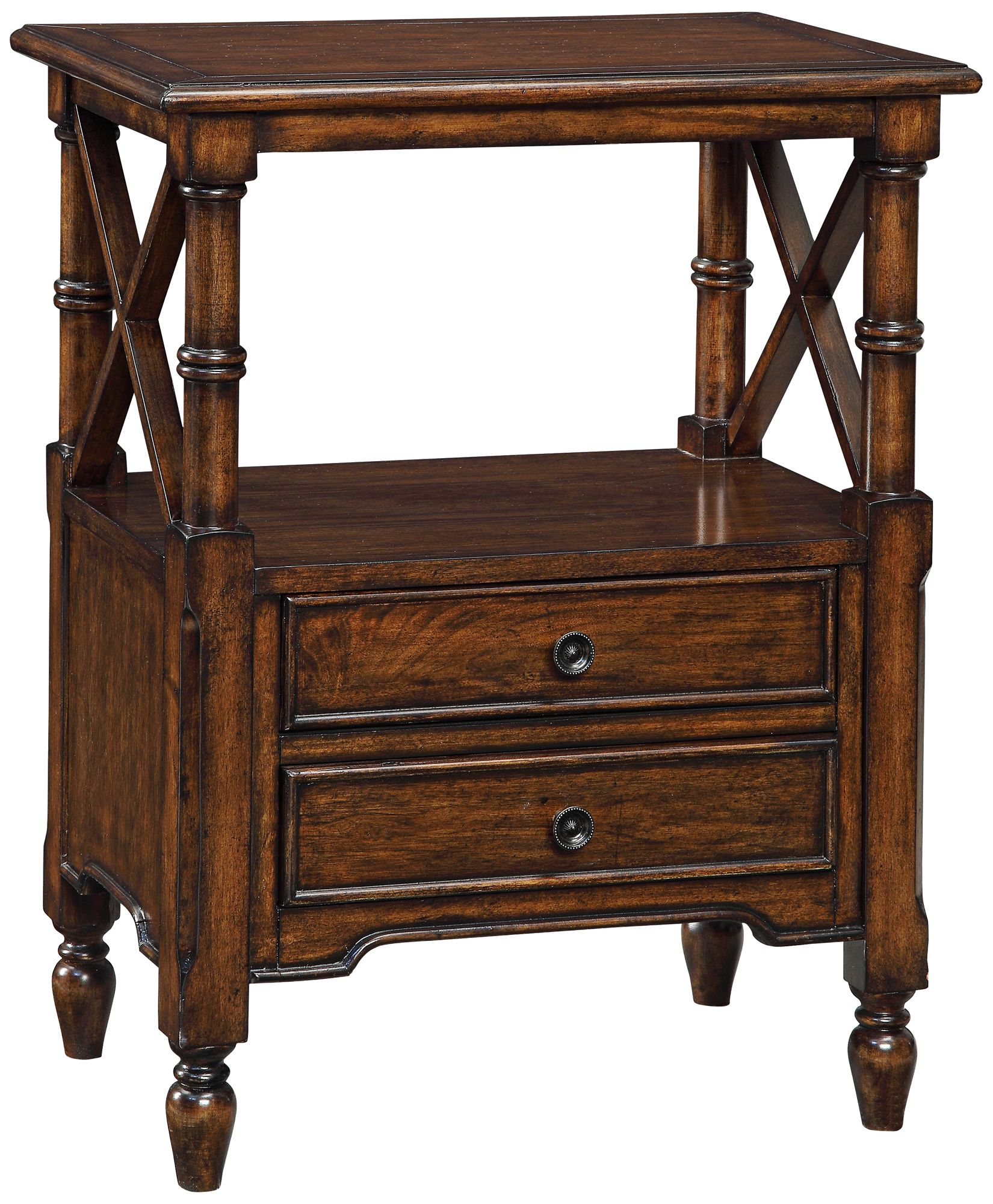 Tamryn 24" Wide Brown Cherry 2Drawer Accent Table 4C671 Lamps Plus