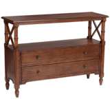 Tamryn 48&quot; Wide Brown Cherry 2-Drawer Console Table