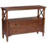 Tamryn 48" Wide Brown Cherry 2-Drawer Console Table