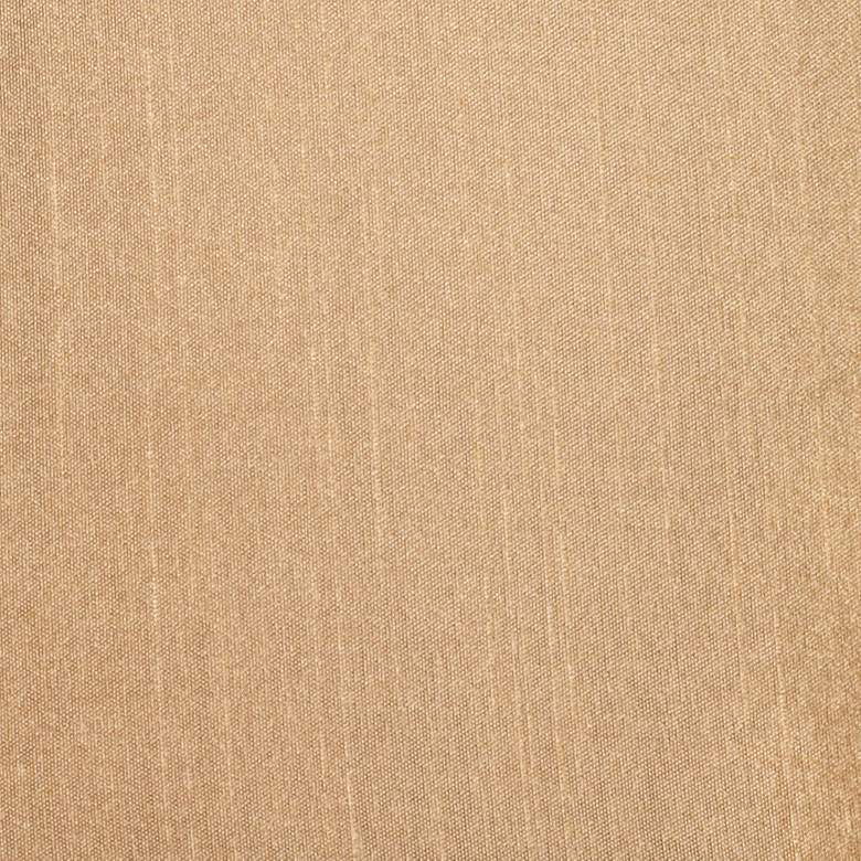 Image 2 Tan and Brown Trim Set of 2 Bell Lamp Shades 6x12x9 (Spider) more views