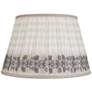 Tan Band Print Pleated Empire Lamp Shade 10x14x10 (Spider)