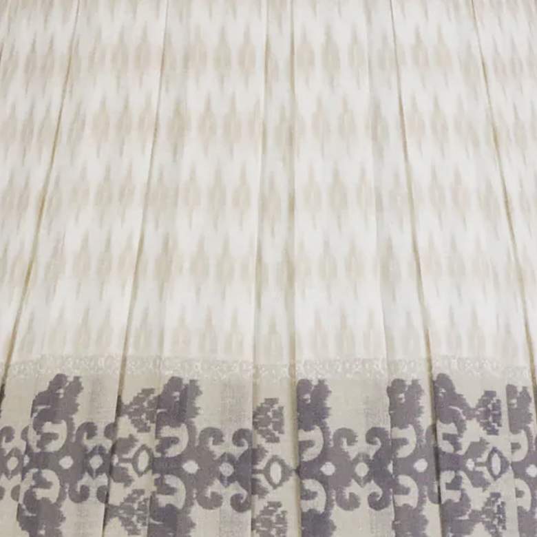 Image 2 Tan Band Print Pleated Empire Lamp Shade 11x16x10 (Spider) more views
