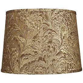 Image1 of Tan Fabric Tapered Drum Lamp Shade 13x15x11 (Spider)