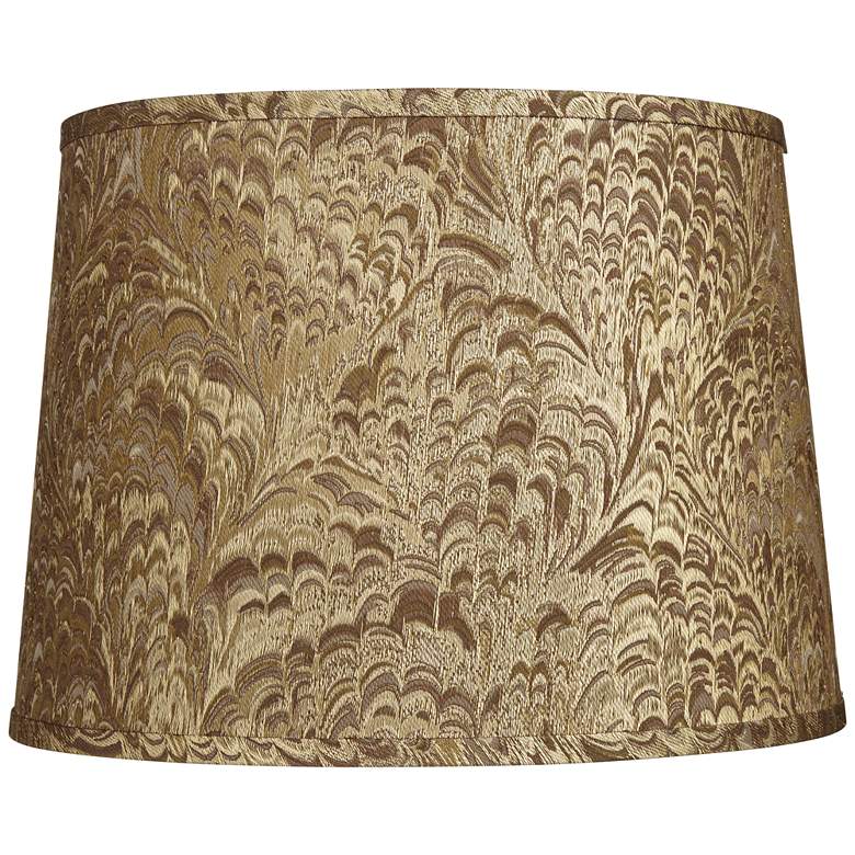 Image 1 Tan Fabric Tapered Drum Lamp Shade 13x15x11 (Spider)