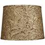 Tan Fabric Tapered Drum Lamp Shade 13x15x11 (Spider)