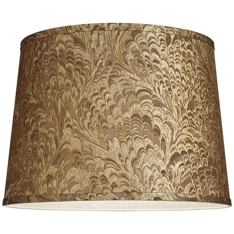 Image 3 Tan Fabric Tapered Drum Lamp Shade 13x15x11 (Spider) more views