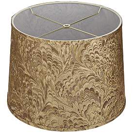 Image4 of Tan Fabric Tapered Drum Lamp Shade 13x15x11 (Spider) more views