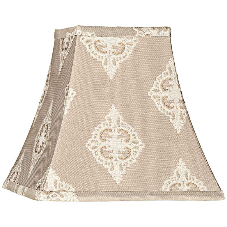 Image 1 Tan Floral Square Shade 5.25/5.25x10/10x9.5 (Spider)