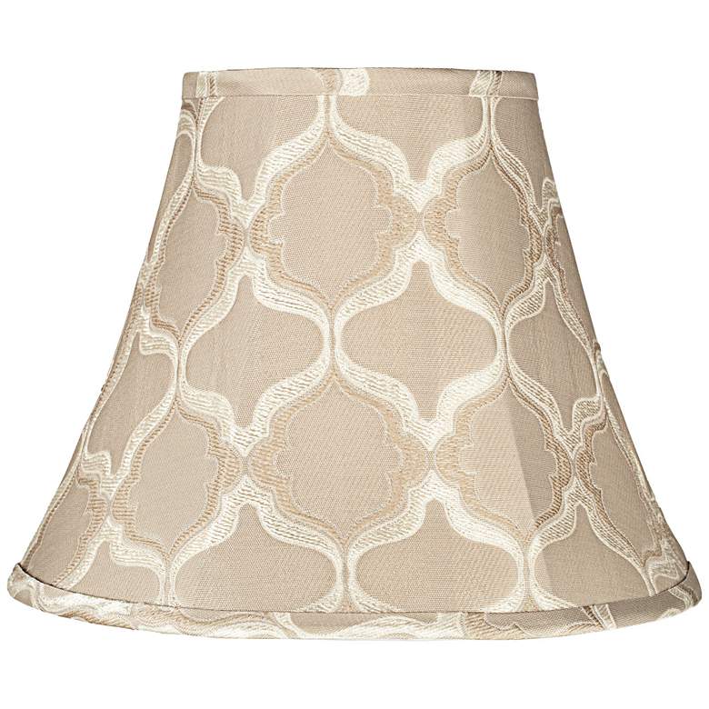 Image 1 Tan Moroccan Embroidered Bell Shade 7x14x11 (Spider)