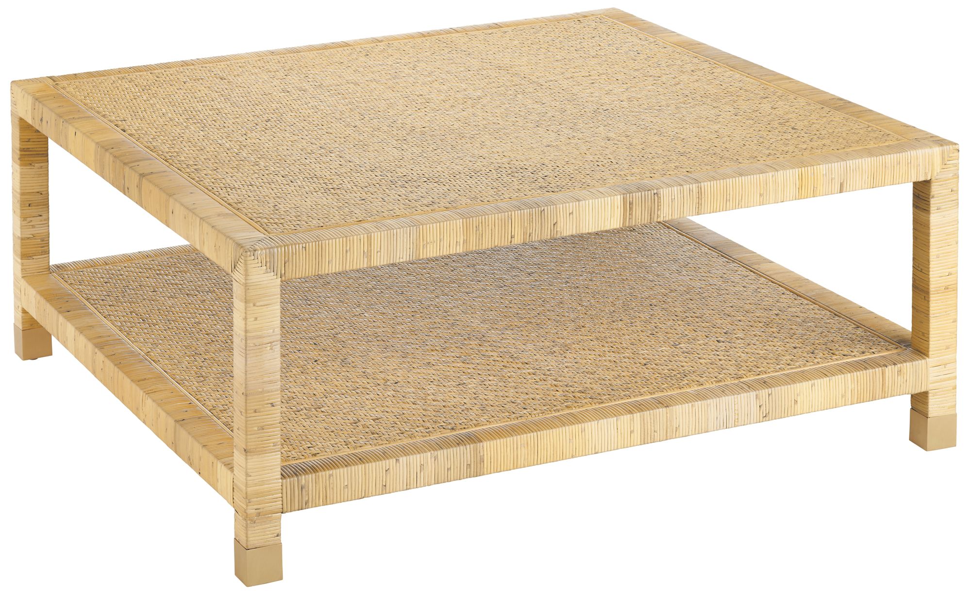 Thumbnail1 of Tan Raffia Square Cocktail_Coffee Table
