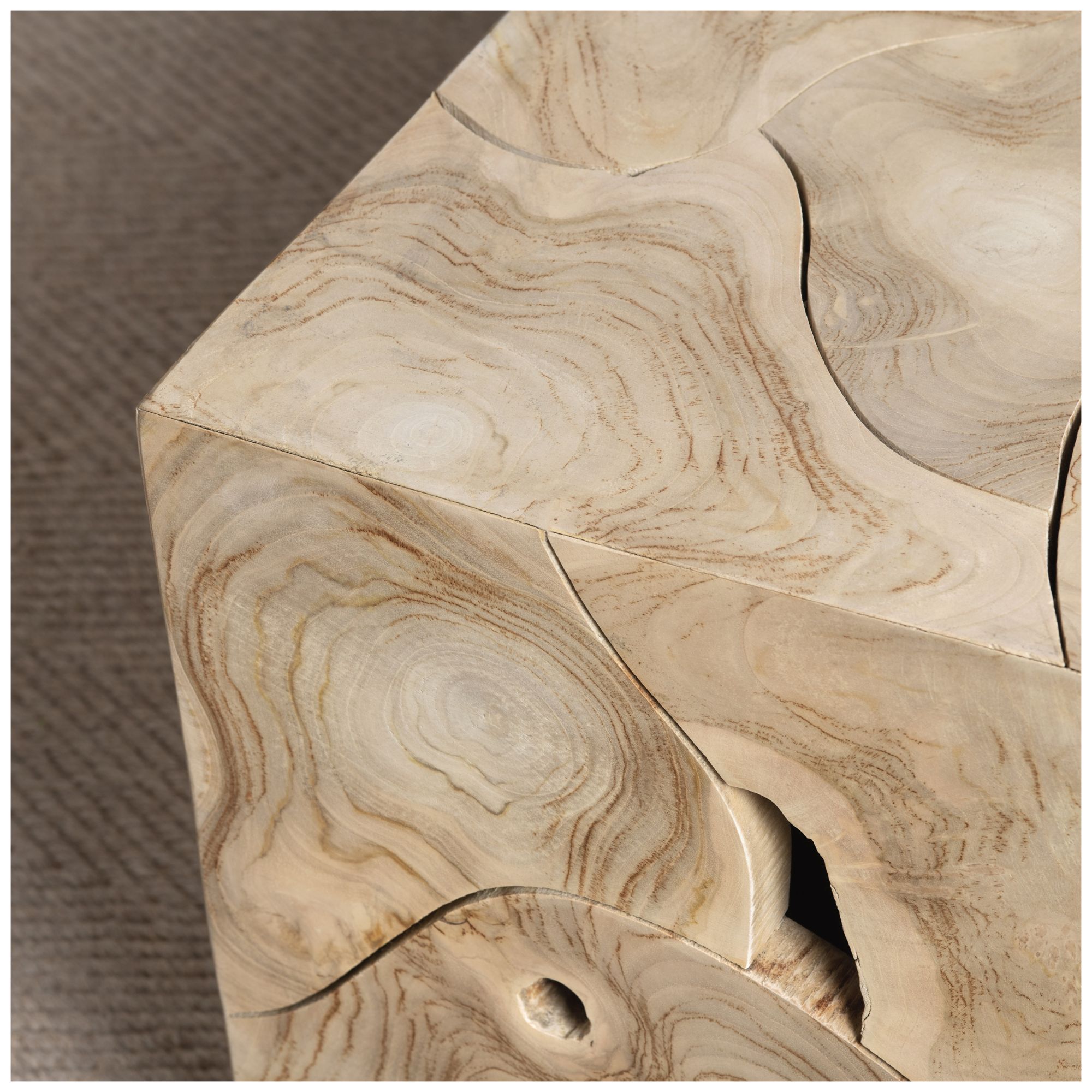 Image 5 Tan Solid Wood Rectangle Coffee Table_Cocktail Table more views