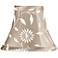 Tan with Floral Fabric Shade 3x6x5 (Clip-On)