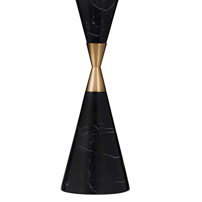Image 4 Tana 27" High Black Cone-Shaped Marble Table Lamp more views