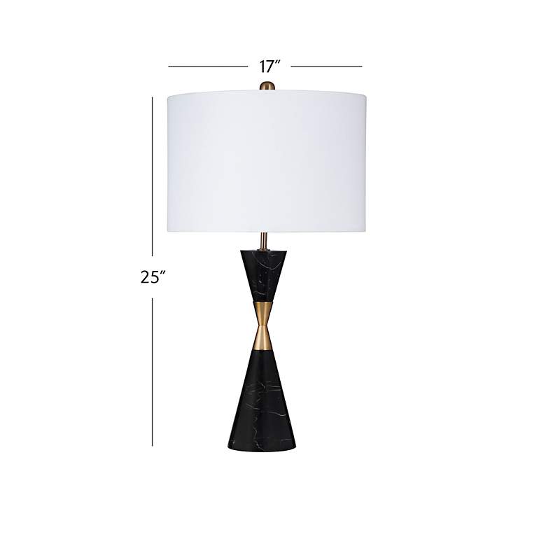 Image 6 Tana 27" High Black Cone-Shaped Marble Table Lamp more views