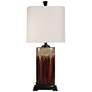 Thumbnail2 of Tandoori Spice Dark Red and Tan Tall Ceramic Table Lamp