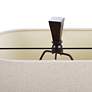 Thumbnail3 of Tandoori Spice Dark Red and Tan Tall Ceramic Table Lamp more views