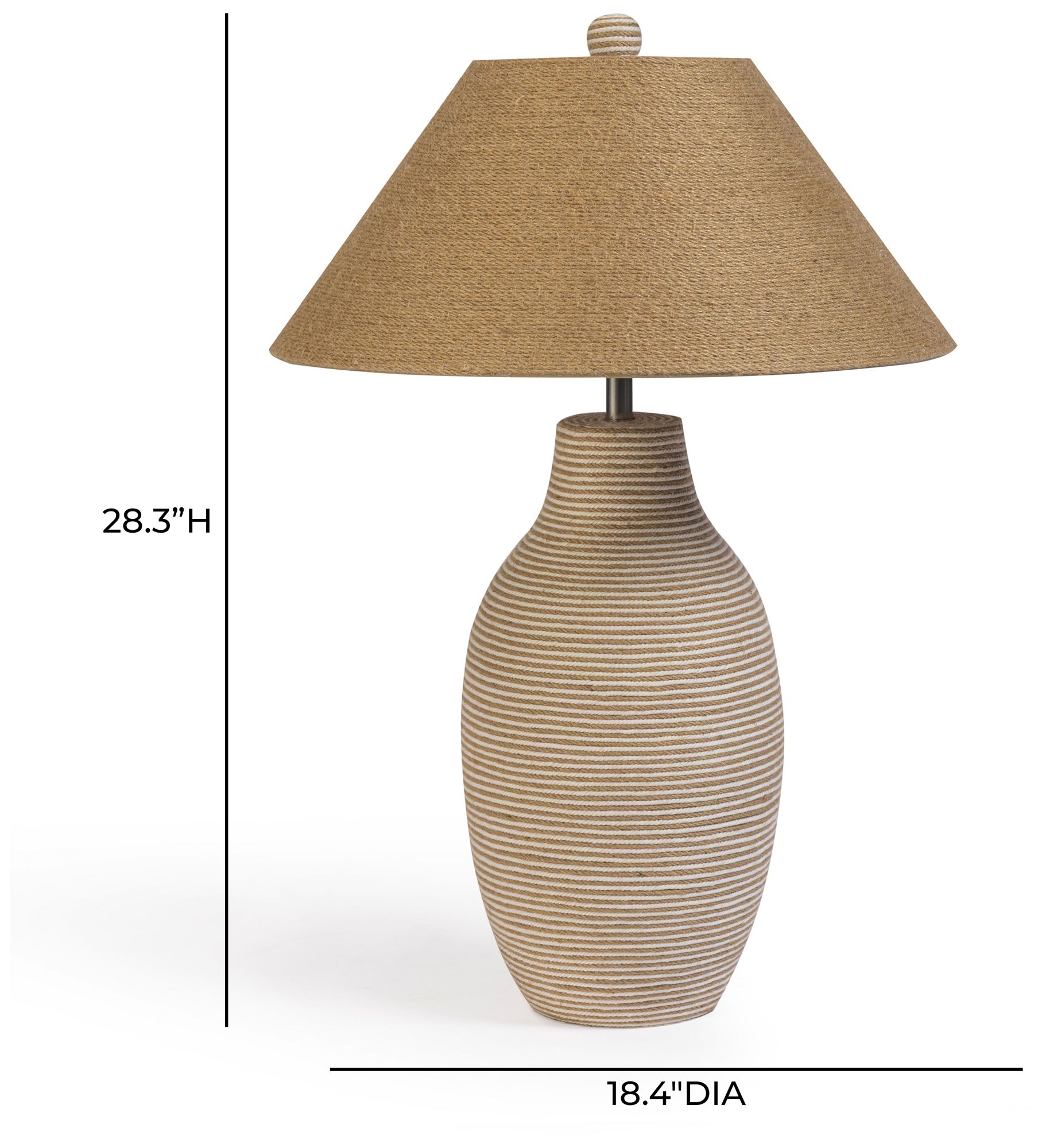 Image 5 Tanga Natural Jute and Cotton Table Lamp more views