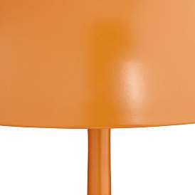 Image3 of Tangelo 18" High Orange Metal Mushroom Dome Accent Table Lamp more views