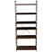 Tangent 33" Wide Cocoa Wood Silver Metal 6-Shelf Bookcase