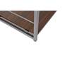 Tangent 33" Wide Cocoa Wood Silver Metal 6-Shelf Bookcase
